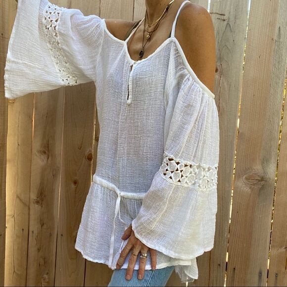 Sunday linen white tunic in white - Picture 1 of 10